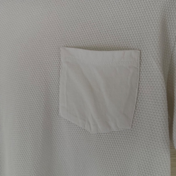 Zara Waffle Knit Oversized T-Shirt | White | Size S - Picture 5 of 6